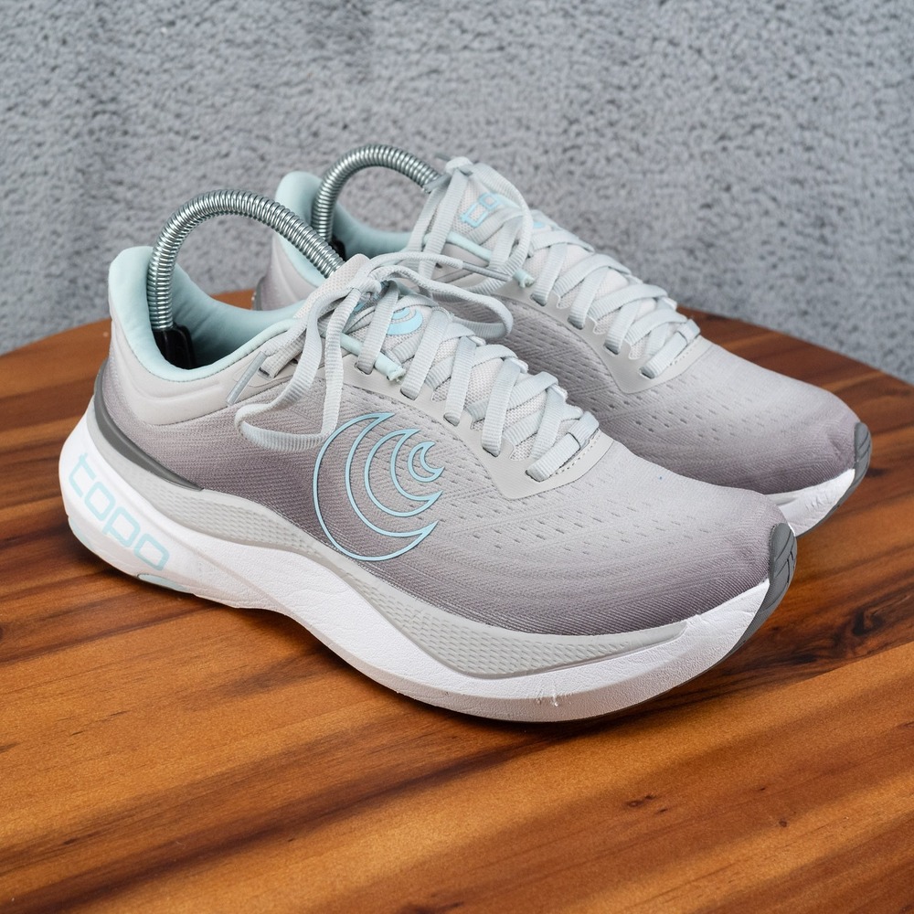 Women's Topo Athletic Aura, Grey/Blue, 8 Medium US